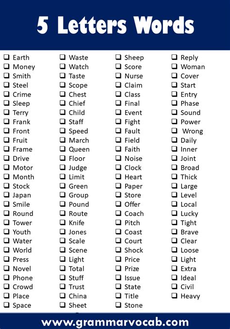 5-letter words ending in i